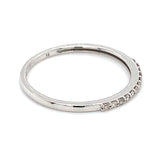 (MIA) Banda con diamante en oro blanco 18kt. - DGjoyeros