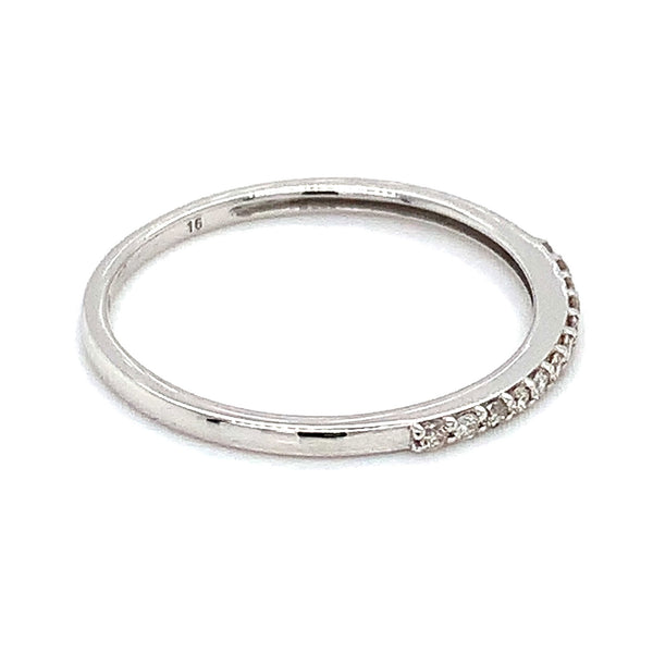 (MIA) Banda con diamante en oro blanco 18kt. - DGjoyeros