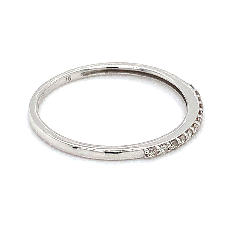 (MIA) Banda con diamante en oro blanco 18kt. - DGjoyeros