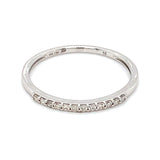 (MIA) Banda con diamante en oro blanco 18kt. - DGjoyeros