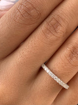 (MIA) Banda con diamantes en oro blanco 18k - DGjoyeros