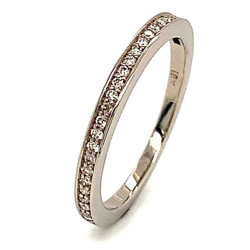 (MIA) Banda con diamantes en oro blanco 18k - DGjoyeros