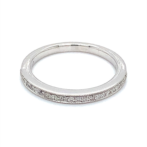 (MIA) Banda con diamantes en oro blanco 18kt. - DGjoyeros