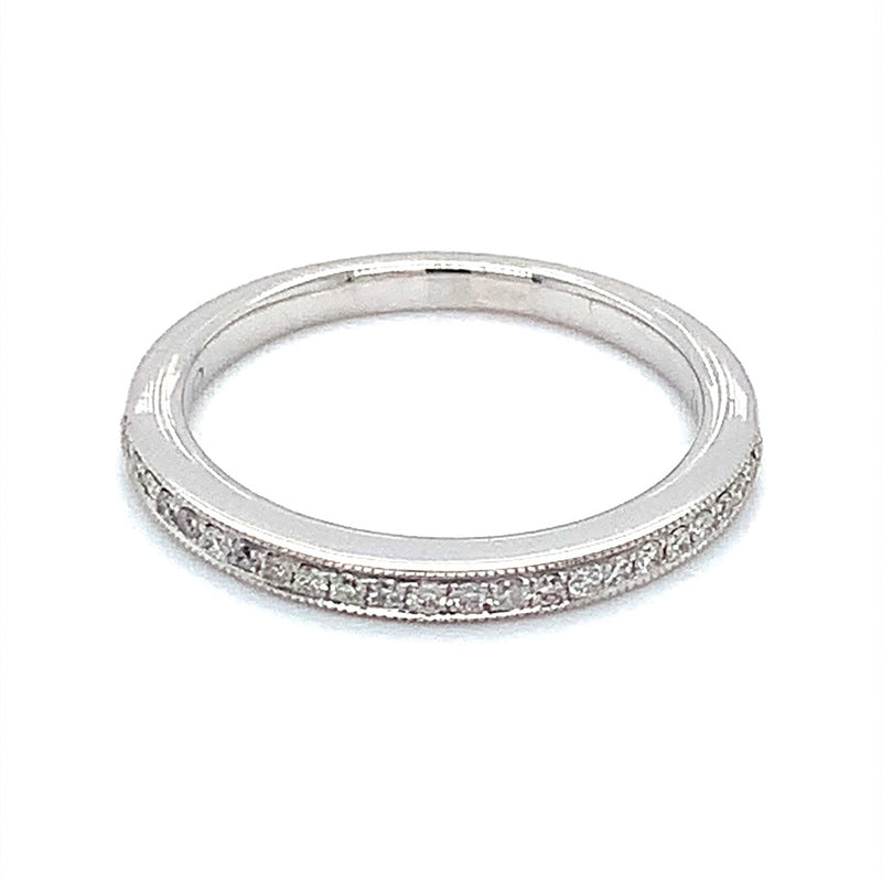 (MIA) Banda con diamantes en oro blanco 18kt. - DGjoyeros