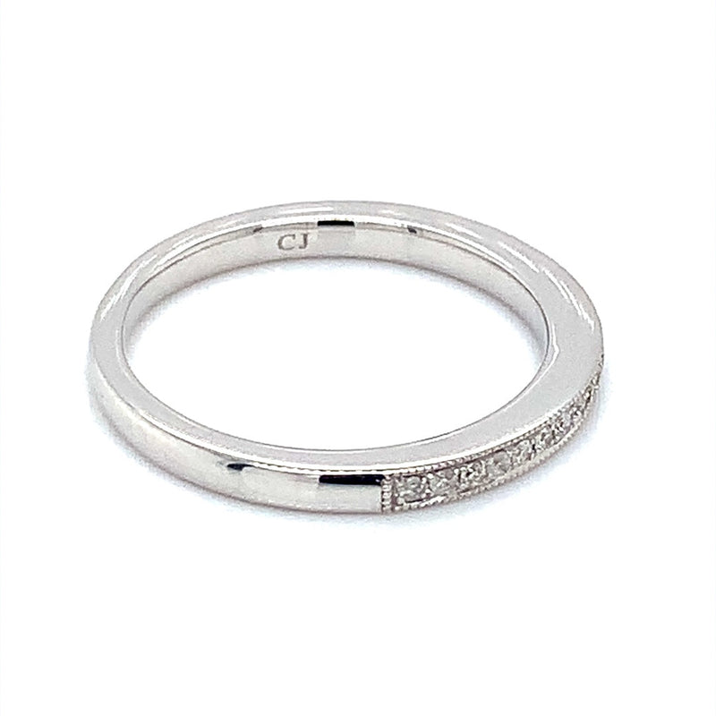 (MIA) Banda con diamantes en oro blanco 18kt. - DGjoyeros