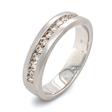 (MIA) Banda de caballero con diamante en oro blanco 18k - DGjoyeros