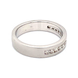 (MIA) Banda de caballero con diamante en oro blanco 18k - DGjoyeros