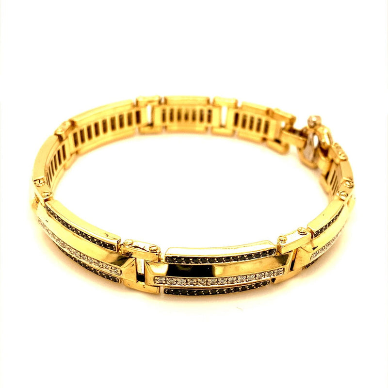 (MIA) Pulsera con diamantes en oro amarillo 18kt. 19.5cm - DGjoyeros