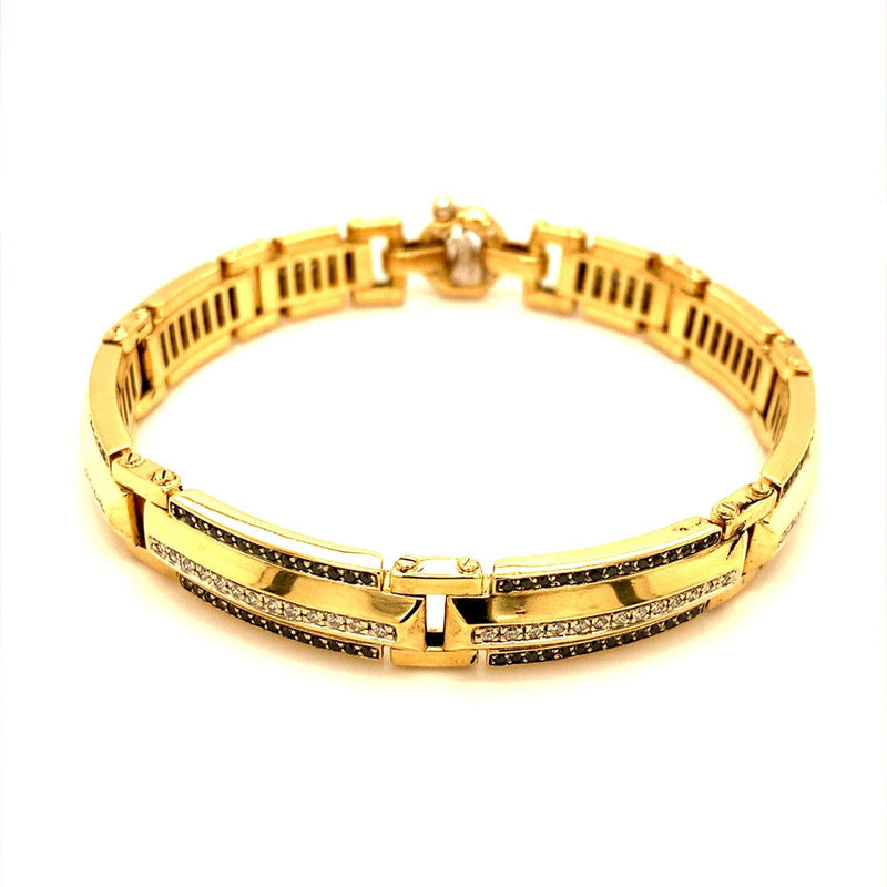 (MIA) Pulsera con diamantes en oro amarillo 18kt. 19.5cm - DGjoyeros