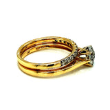 (MIA) Set con diamante en oro amarillo 18kt. - DGjoyeros