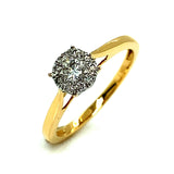 (MIA) Set con diamante en oro amarillo 18kt. - DGjoyeros