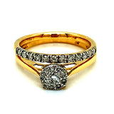 (MIA) Set con diamante en oro amarillo 18kt. - DGjoyeros