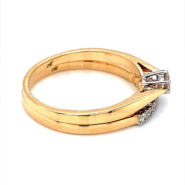 (MIA) Set con diamante en oro amarillo 18kt. - DGjoyeros