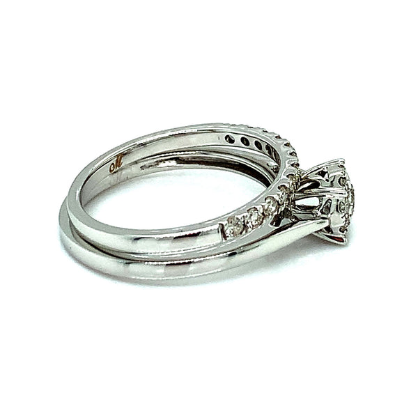 (MIA) Set con diamante en oro blanco 18kt. - DGjoyeros