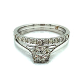 (MIA) Set con diamante en oro blanco 18kt. - DGjoyeros
