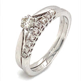 (MIA) Set con diamante en oro blanco 18kt. - DGjoyeros