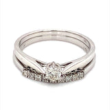 (MIA) Set con diamante en oro blanco 18kt. - DGjoyeros