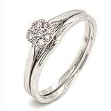 (MIA) Set con diamante en oro blanco 18kt. - DGjoyeros