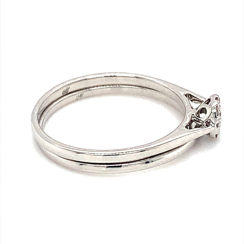 (MIA) Set con diamante en oro blanco 18kt. - DGjoyeros