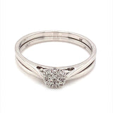 (MIA) Set con diamante en oro blanco 18kt. - DGjoyeros
