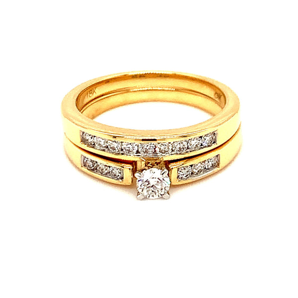 (MIA) Set de anillos con diamantes 18kt. - DGjoyeros