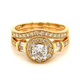 (MIA) Set de anillos con diamantes 18kt. - DGjoyeros