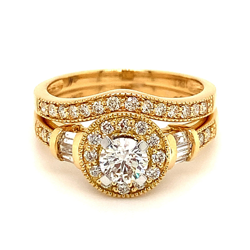 (MIA) Set de anillos con diamantes 18kt. - DGjoyeros