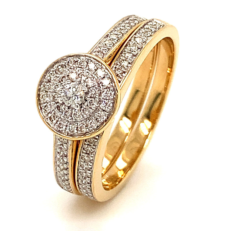 (MIA) Set de anillos con diamantes 18kt. - DGjoyeros