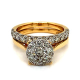 (MIA) Set de anillos con diamantes 18kt. - DGjoyeros