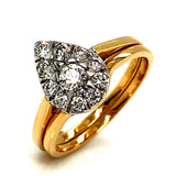 (MIA) Set de anillos con diamantes 18kt. - DGjoyeros