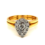 (MIA) Set de anillos con diamantes 18kt. - DGjoyeros
