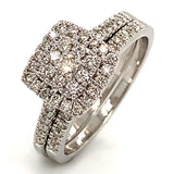 (MIA) Set de anillos con diamantes en oro blanco 18KT D-0.50CT
