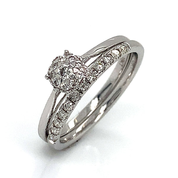 (MIA) Set de anillos con diamantes 18kt.  ANTES: $969.00 - DGjoyeros