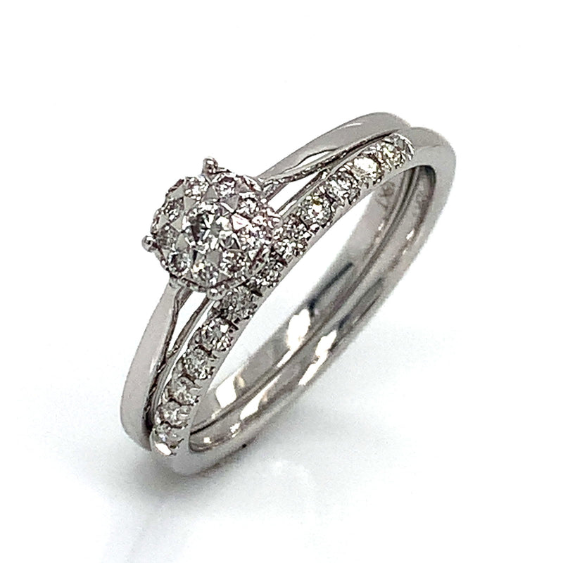 (MIA) Set de anillos con diamantes 18kt.  ANTES: $969.00 - DGjoyeros