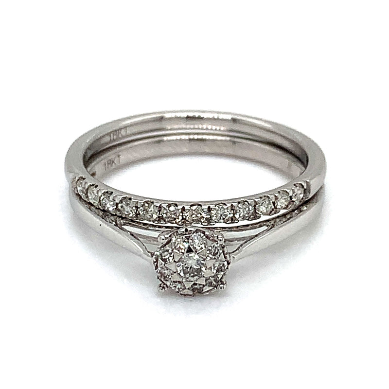 (MIA) Set de anillos con diamantes 18kt.  ANTES: $969.00 - DGjoyeros