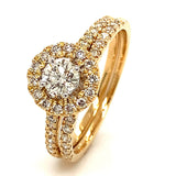 (MIA) Set de anillos con diamantes en oro amarillo 18k - DGjoyeros