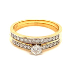 (MIA) Set de anillos con diamantes en oro amarillo 18kt. - DGjoyeros