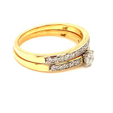 (MIA) Set de anillos con diamantes en oro amarillo 18kt. - DGjoyeros