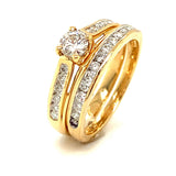 (MIA) Set de anillos con diamantes en oro amarillo 18kt. - DGjoyeros