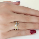 (MIA) Set de anillos con diamantes en oro amarillo 18kt. - DGjoyeros