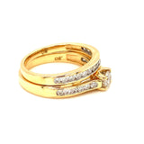 (MIA) Set de anillos con diamantes en oro amarillo 18kt. - DGjoyeros