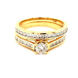 (MIA) Set de anillos con diamantes en oro amarillo 18kt. - DGjoyeros
