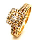 (MIA) Set de anillos con diamantes en oro amarillo 18kt. - DGjoyeros
