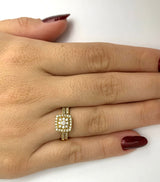 (MIA) Set de anillos con diamantes en oro amarillo 18kt. - DGjoyeros