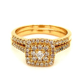 (MIA) Set de anillos con diamantes en oro amarillo 18kt. - DGjoyeros