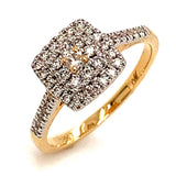 (MIA) Set de anillos con diamantes en oro amarillo 18kt. - DGjoyeros