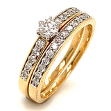 (MIA) Set de anillos con diamantes en oro amarillo 18KT D-0.51CT