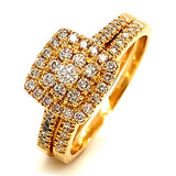 (MIA) Set de anillos con diamantes en oro amarillo 18KT D-0.50CT