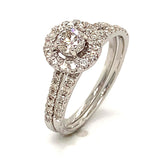 (MIA) Set de anillos con diamantes en oro blanco 18k - DGjoyeros