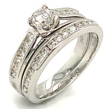 (MIA) Set de anillos con diamantes en oro blanco 18KT D-0.85CT